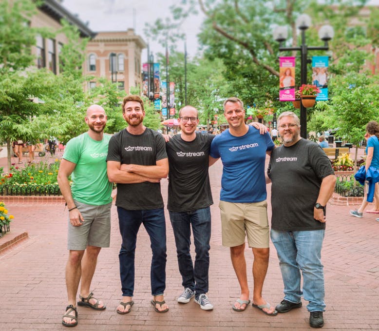 Part of the Stream team outside its office in Boulder